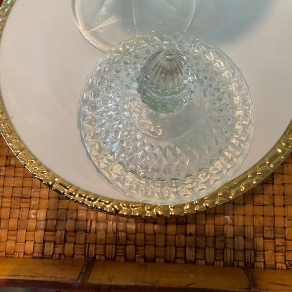 Vintage Large 15-1/2” Indiana Glass Tiara Diamond Point Apothecary Jar - Picture 8 of 13